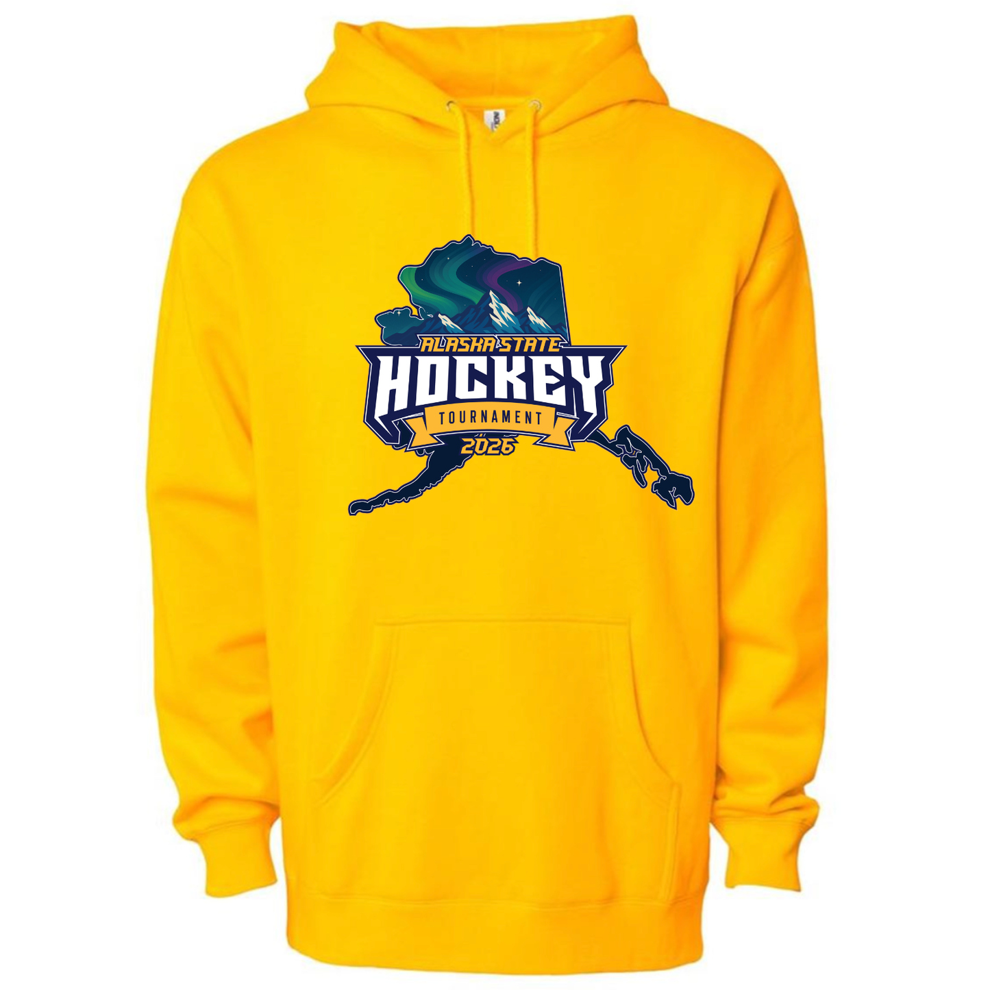 AK STATE Youth Hoodie Yellow