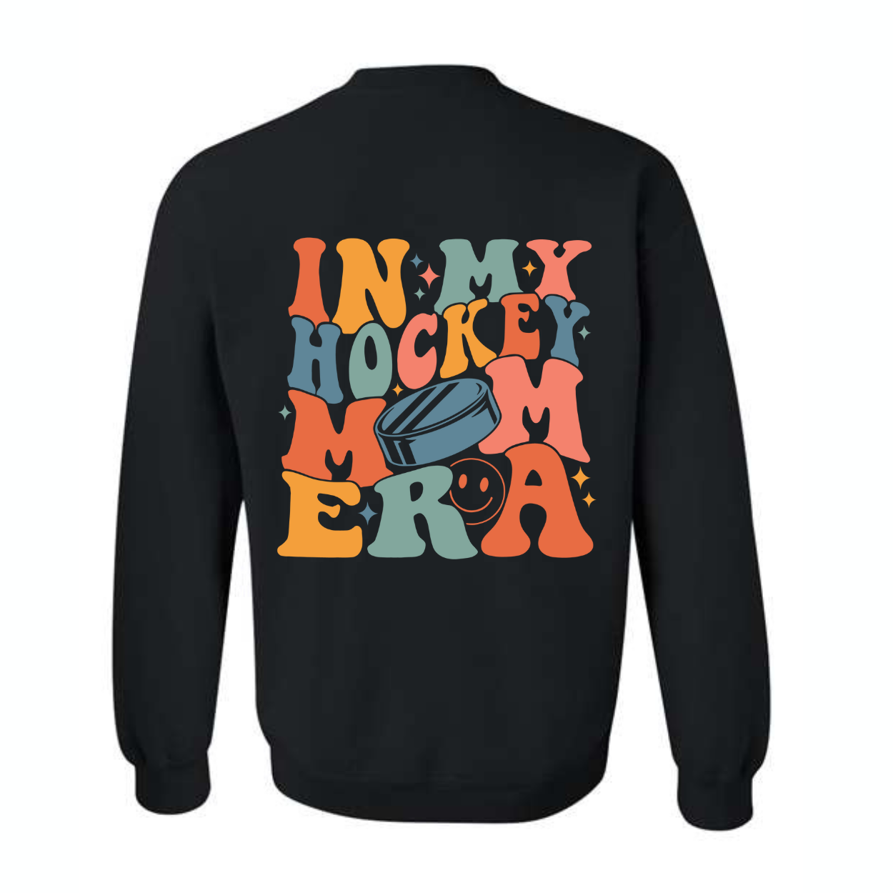 In My Hockey mom Eras Relaxed Fit Crewneck Adult BLACK