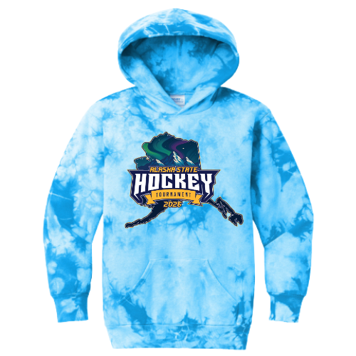 AK STATE Youth Hoodie Tie-Dye BLUE